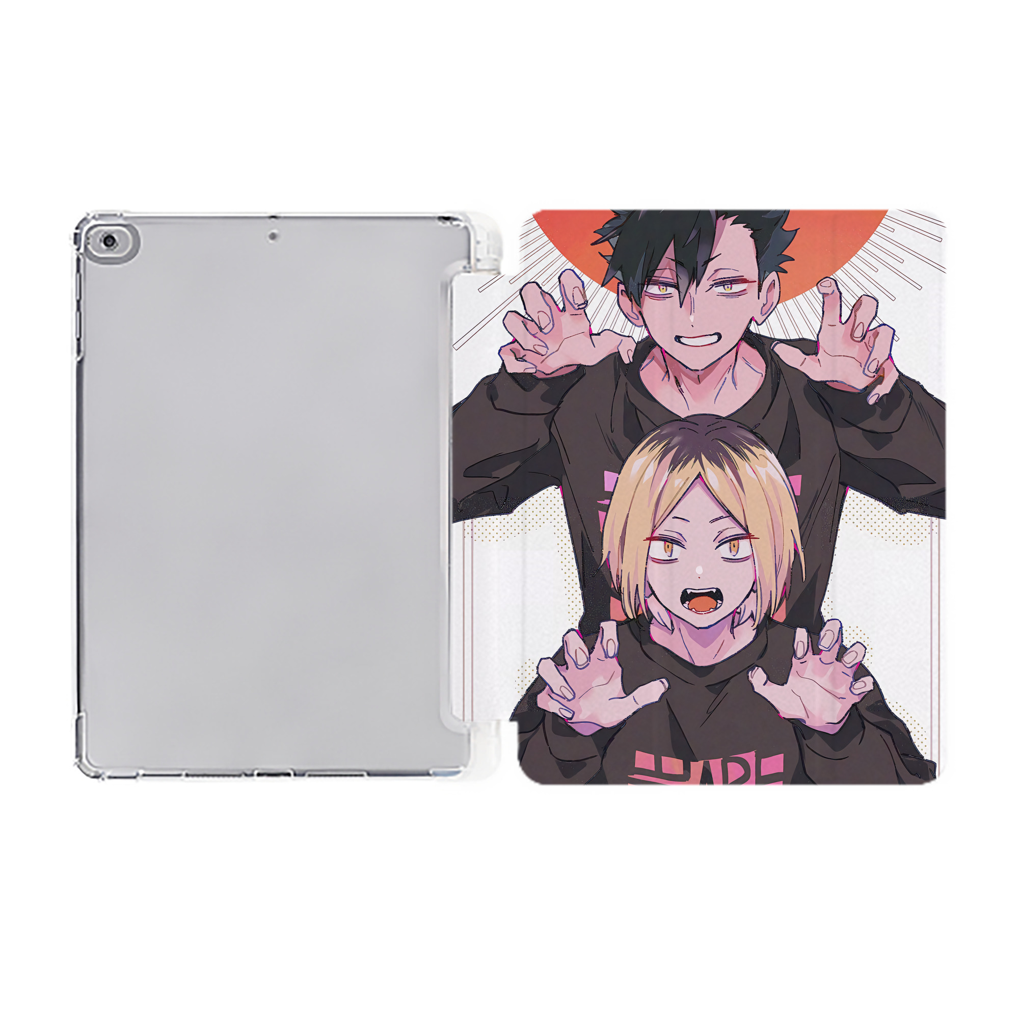 （画像用） ハイキュー!! Haikyu!! IPad ケース ペン収納付き 三つ折りスタンド PUレザー×シリコン 対応機種9.5/10.5/10.9インチ